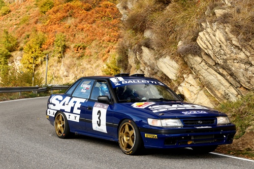 Pedro – Baldaccini in gara al Rally Sanremo Storico con la Subaru Legacy 4WD